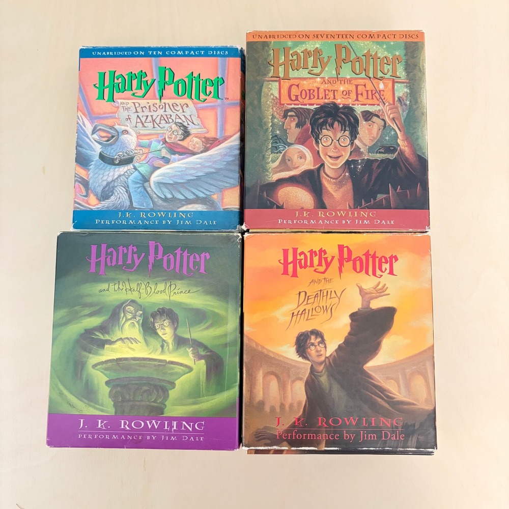 Harry Potter Audiobook CD Lot Vintage Unabridged Jim Dale Books 3 4 6 7